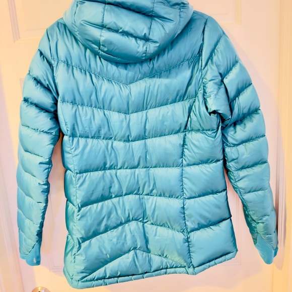 Eddie Bauer Women's Downlight 2.0 Hooded Puffer Jacket Meridian Blue Medium TALL - Picture 6 of 15